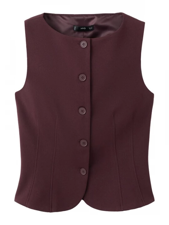 Foto van product MANGO Gilet 'AVAY' bordeaux