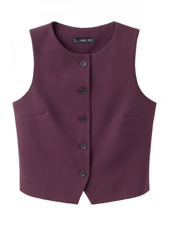 Foto van product MANGO Gilet 'CANDELA' wijnrood