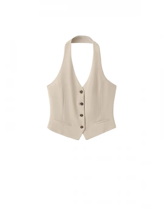 Foto van product MANGO Gilet 'EVANS' beige