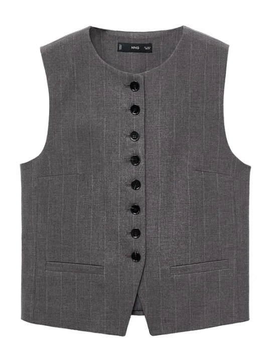 Foto van product MANGO Gilet 'Gabo' lichtgrijs / grijs gemêleerd