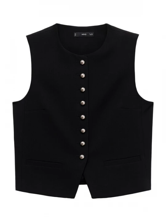 Foto van product MANGO Gilet 'Gabo' zwart