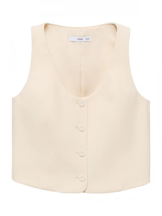 Foto van product MANGO Gilet 'Iguana'' crème