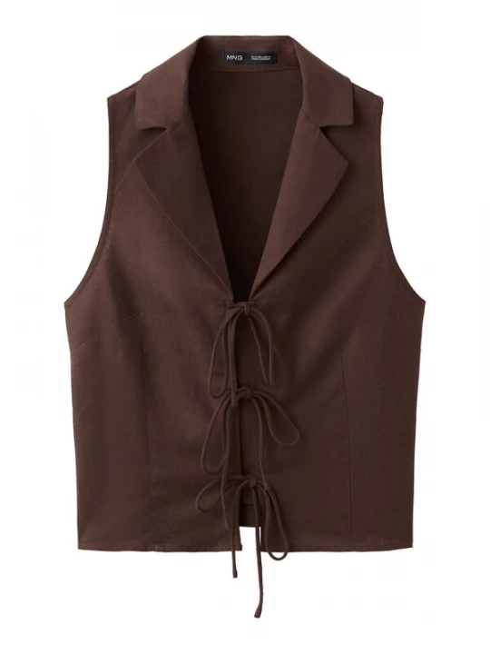 Foto van product MANGO Gilet 'LINOVIS' bruin