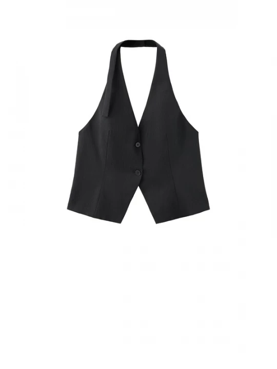 Foto van product MANGO Gilet 'MARGA' zwart