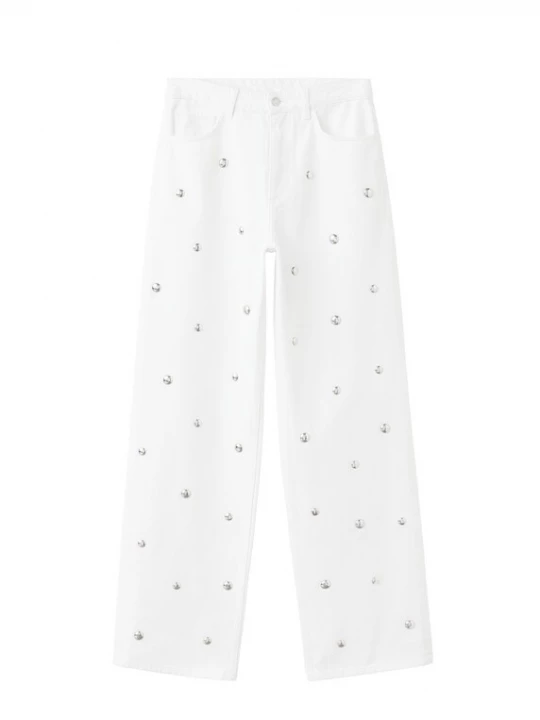 Foto van product MANGO Jeans 'ANA' zilver / wit