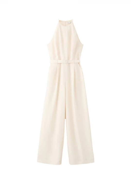 Foto van product MANGO Jumpsuit 'ROOF' lichtbeige