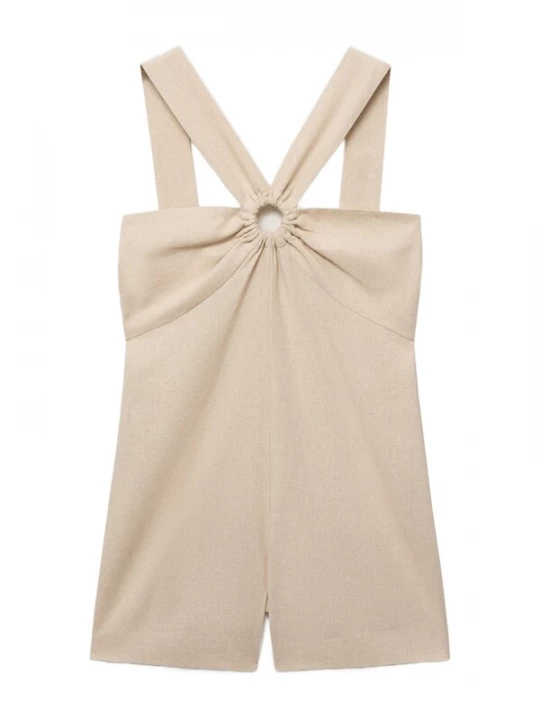 Foto van product MANGO Jumpsuit 'SUPER' beige