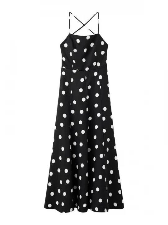 Foto van product MANGO Jurk 'Doty' zwart / wit