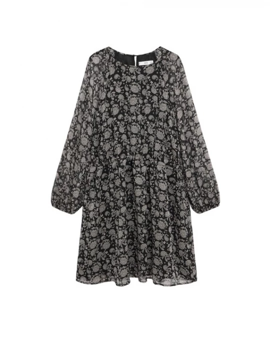 Foto van product MANGO Jurk 'Maura' zwart / wit