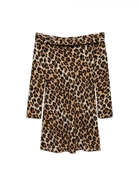 Foto van product MANGO Jurk 'Stark' bruin / cappuccino / zwart