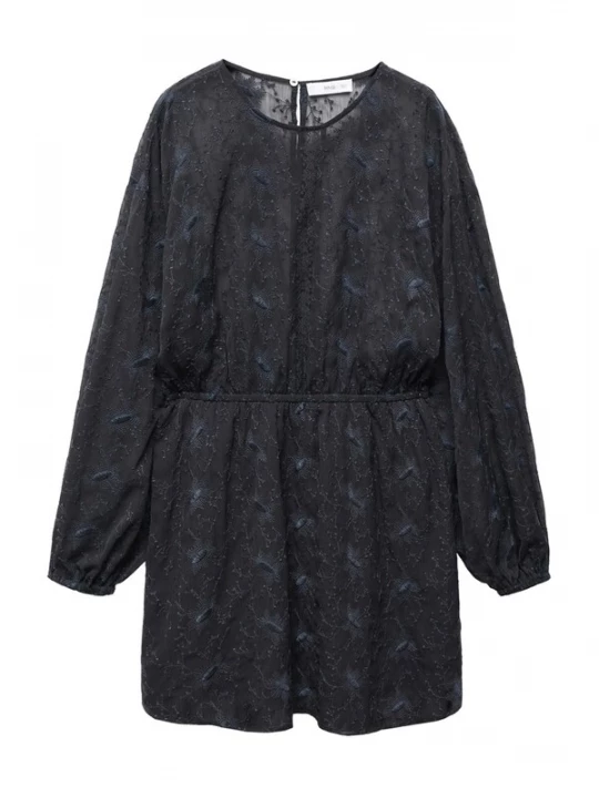 Foto van product MANGO Jurk 'Tessa' donkerblauw / zwart