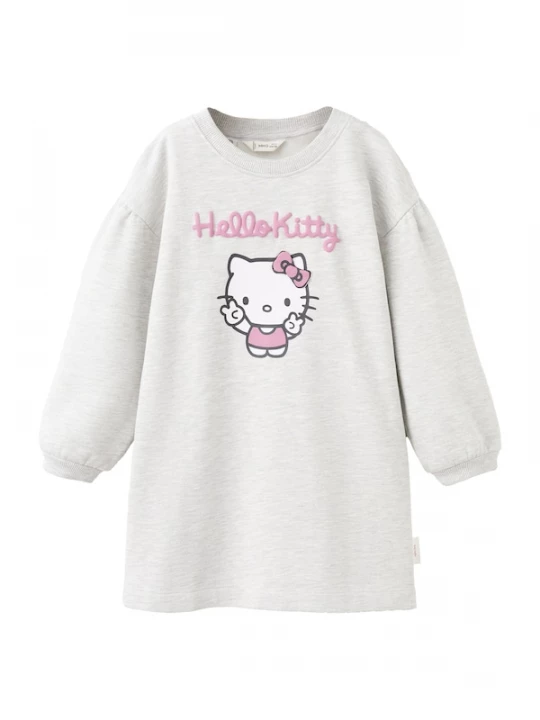 Foto van product MANGO KIDS Jurk lichtgrijs / pink / zwart / wit
