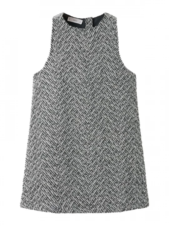 Foto van product MANGO KIDS Jurk 'ROSA' zwart / wit