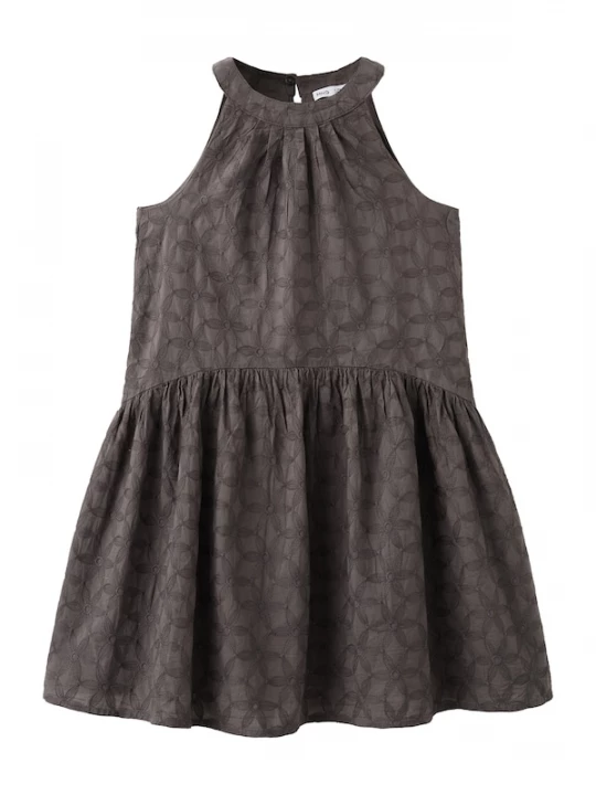 Foto van product MANGO KIDS Jurk 'Zoe' chocoladebruin / zwart