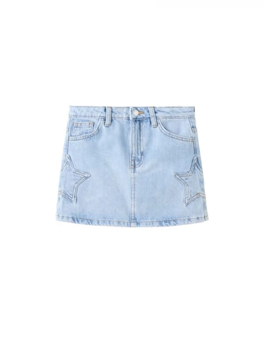 Foto van product MANGO KIDS Rok 'AITANA' blauw denim