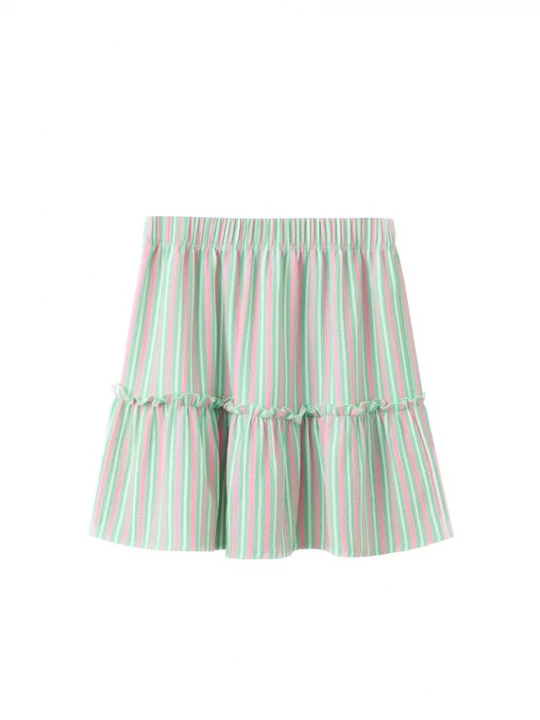 Foto van product MANGO KIDS Rok 'GUMYSET' mintgroen / lichtroze / wit