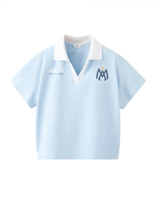 Foto van product MANGO KIDS Shirt 'ARGEN' lichtblauw / donkerblauw / donkergeel / wit
