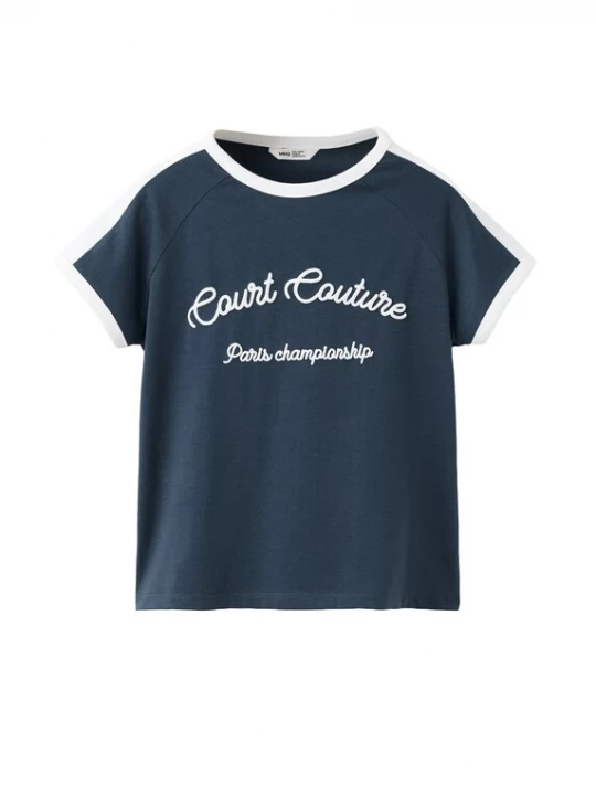 Foto van product MANGO KIDS Shirt 'COURT' marine / wit