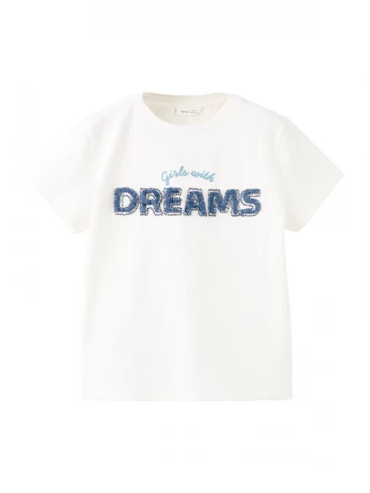 Foto van product MANGO KIDS Shirt 'DREAMS' navy / lichtblauw / offwhite