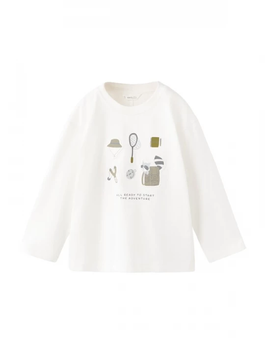 Foto van product MANGO KIDS Shirt 'EMAPACHE' bruin / taupe / offwhite