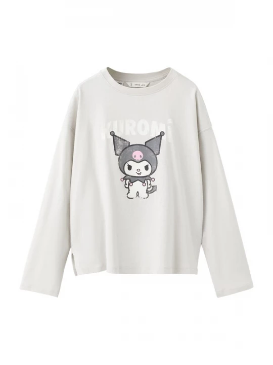 Foto van product MANGO KIDS Shirt 'HKKUROMI' grijs / lichtgrijs / zwart / offwhite