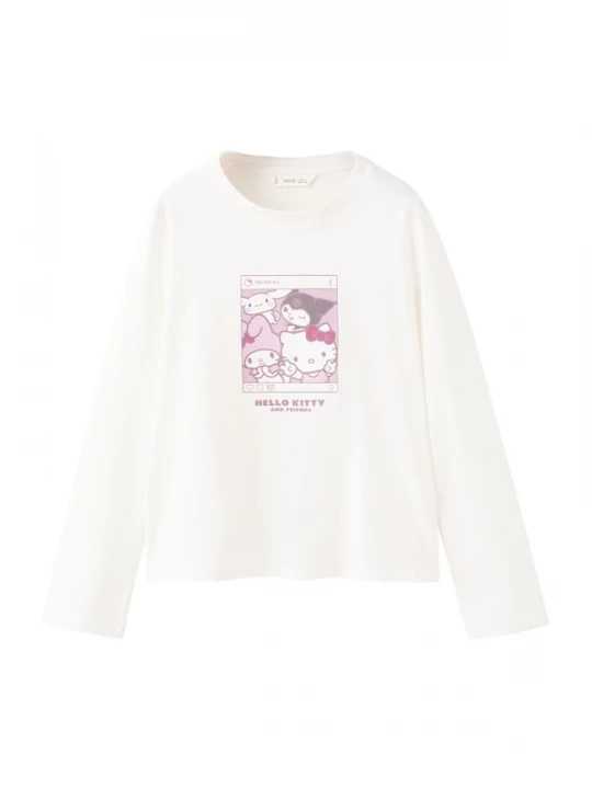 Foto van product MANGO KIDS Shirt 'HKSELFIE' sering / mauve / pink / offwhite
