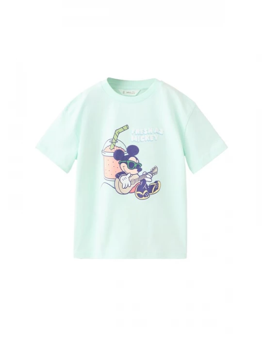Foto van product MANGO KIDS Shirt 'MIJUICE' turquoise / donkerblauw / lichtroze