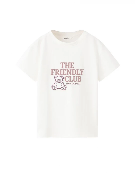 Foto van product MANGO KIDS Shirt 'OSITO' mauve / bessen / wit