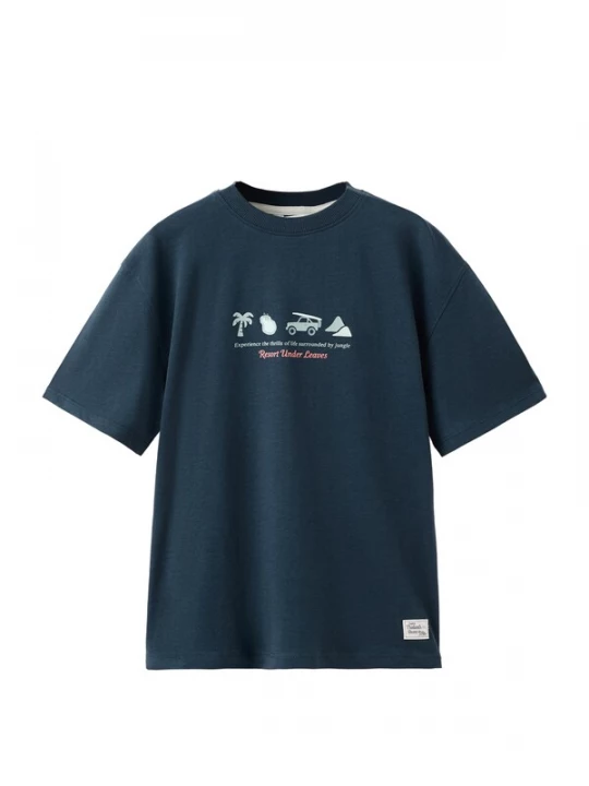Foto van product MANGO KIDS Shirt 'TIGER' navy / pastelgroen / zalm roze
