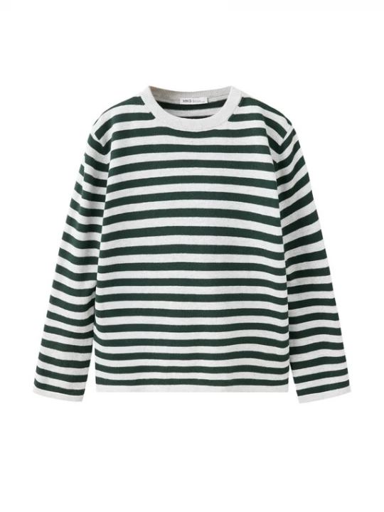 Foto van product MANGO KIDS Trui 'WALLY' donkergroen / wit