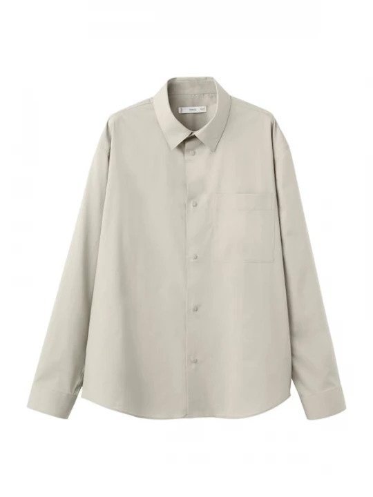 Foto van product MANGO MAN Overhemd 'PLAIN' beige