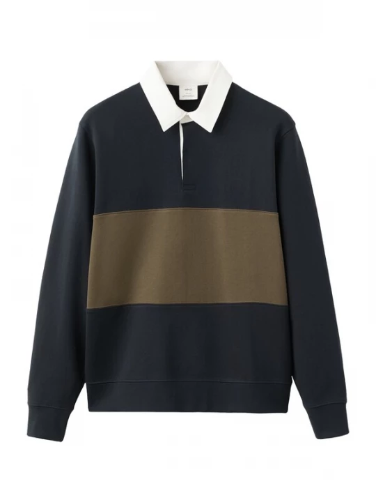 Foto van product MANGO MAN Sweatshirt 'PETERB' navy / kaki / wit