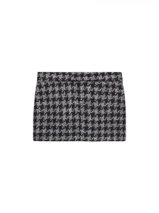 Foto van product MANGO Rok 'Dalia' grijs / zwart