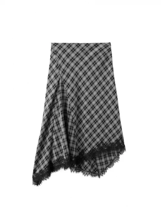 Foto van product MANGO Rok grijs / zwart