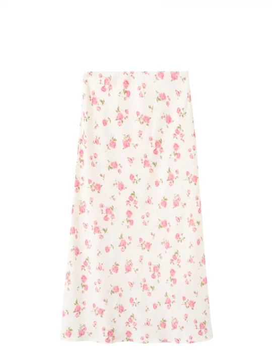 Foto van product MANGO Rok 'KENDALY' groen / rosa / lichtroze / wit