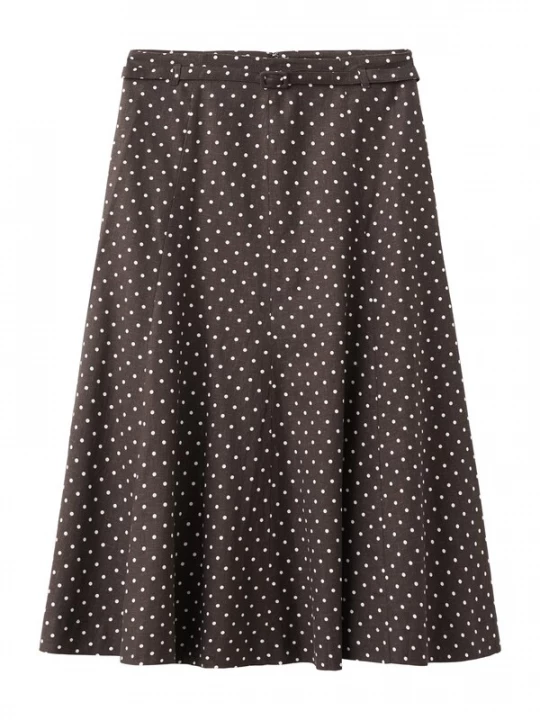 Foto van product MANGO Rok 'ROMEO' chocoladebruin / wit