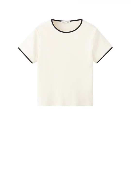 Foto van product MANGO Shirt 'BICO' crème / zwart