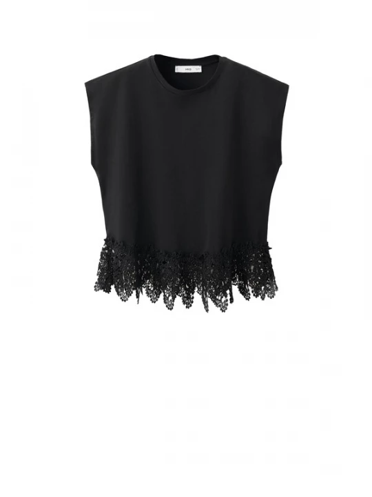 Foto van product MANGO Shirt 'BLONDE' zwart