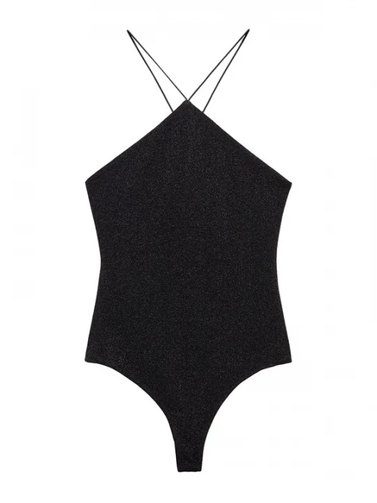 Foto van product MANGO Shirt body 'XLUXE' zwart