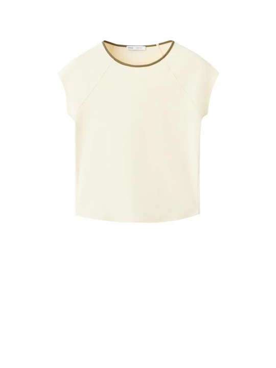 Foto van product MANGO Shirt 'CONTI' crème / olijfgroen