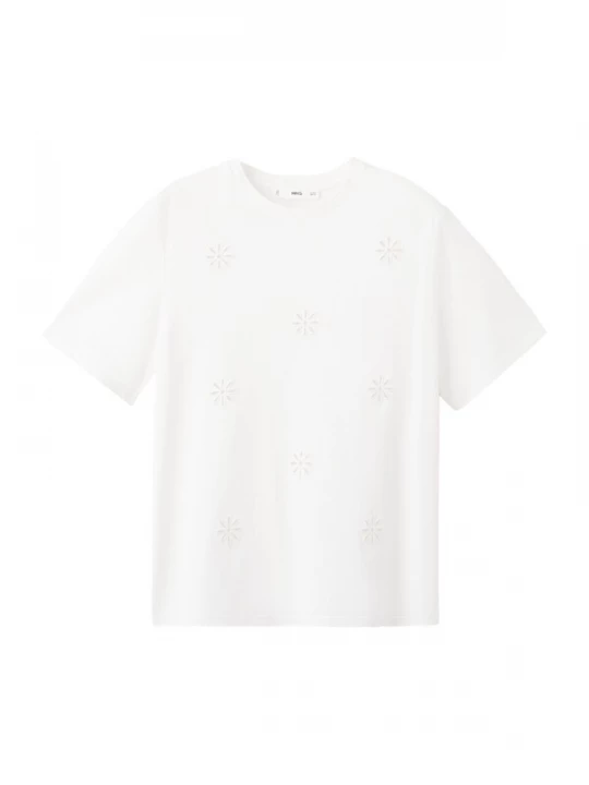 Foto van product MANGO Shirt 'FLORI' wit