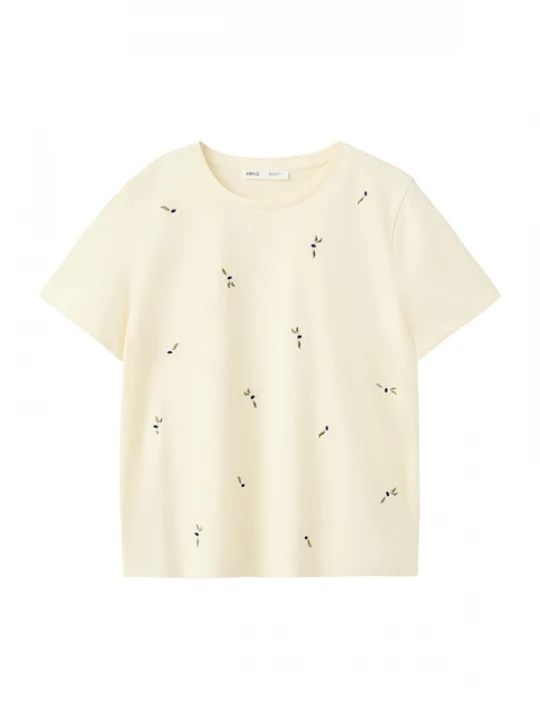 Foto van product MANGO Shirt 'FLOWI' geel