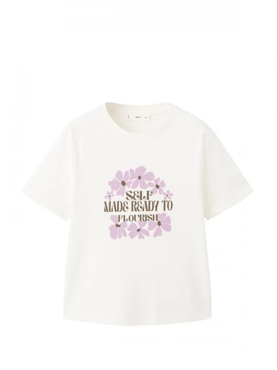 Foto van product MANGO Shirt 'ILUSTRA' lavendel / zwart / wolwit