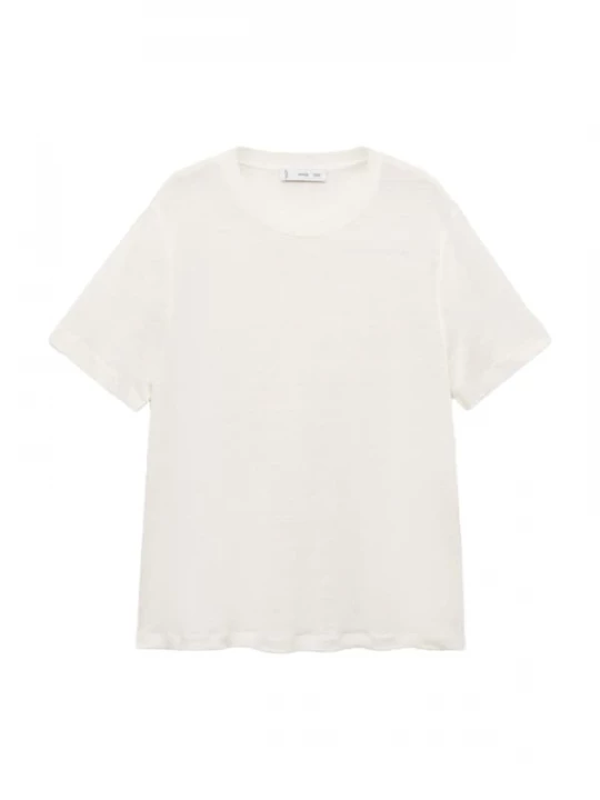 Foto van product MANGO Shirt 'LENU' wit gemêleerd