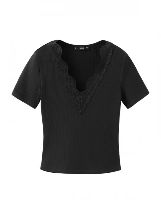 Foto van product MANGO Shirt 'LOCY' zwart