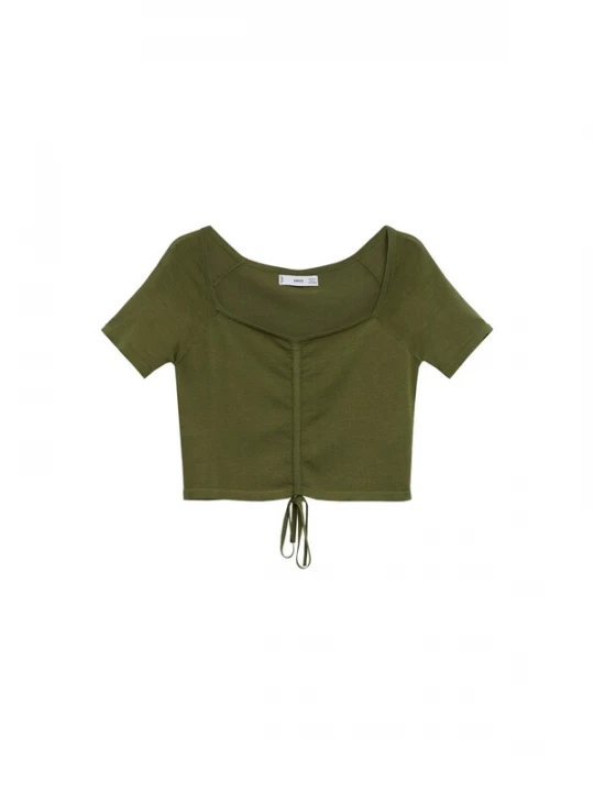 Foto van product MANGO Shirt olijfgroen
