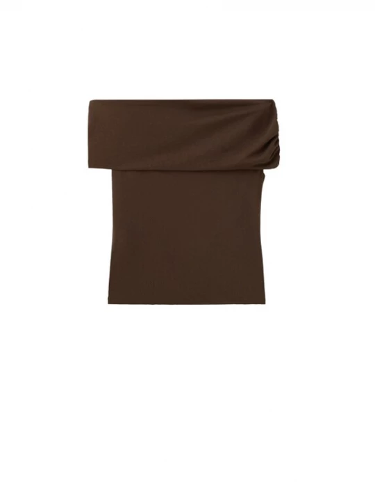 Foto van product MANGO Shirt 'PINI' chocoladebruin