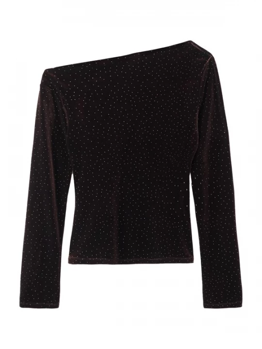 Foto van product MANGO Shirt 'XVIRGO' donkerbruin / zilver