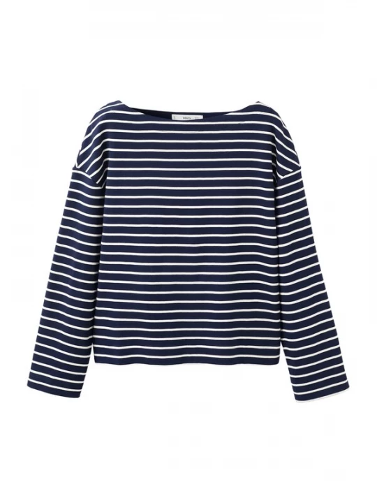 Foto van product MANGO Sweatshirt 'TIMOTHEE' navy / wit