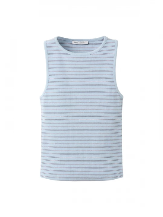 Foto van product MANGO Top 'BONI' lichtblauw / donkerblauw / wit